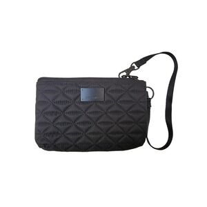 Pacsafe Black Quilted Anti-Theft Wristlet Clutch RFID Travel Secure Zip Bag